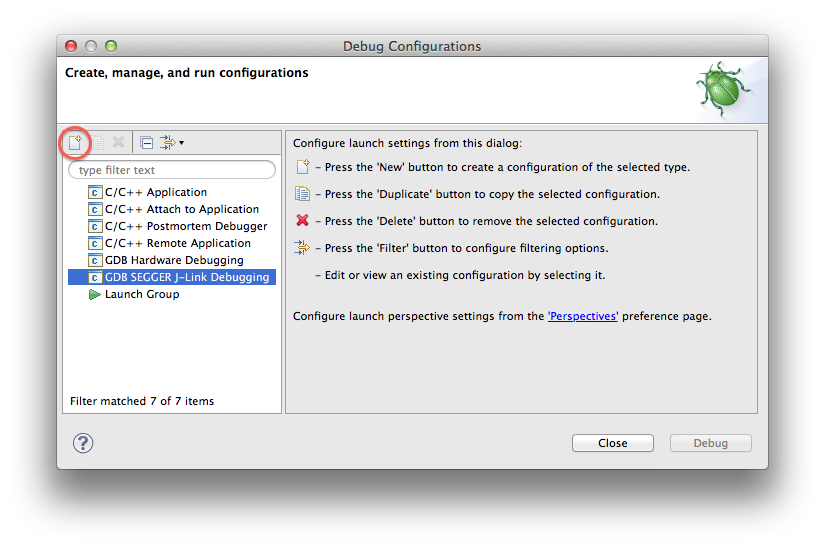 J-Link Debug Configurations