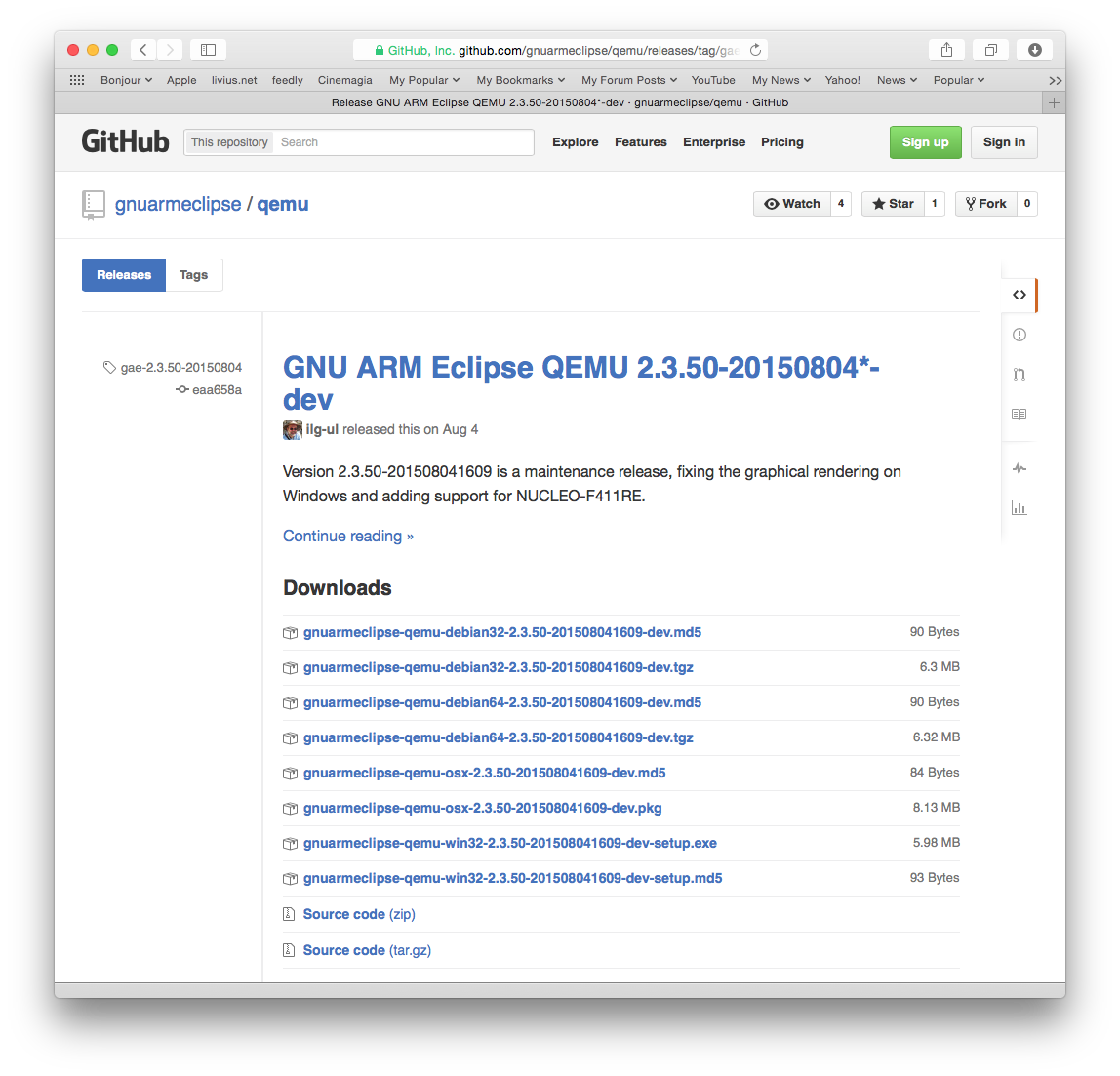 The QEMU Releases page