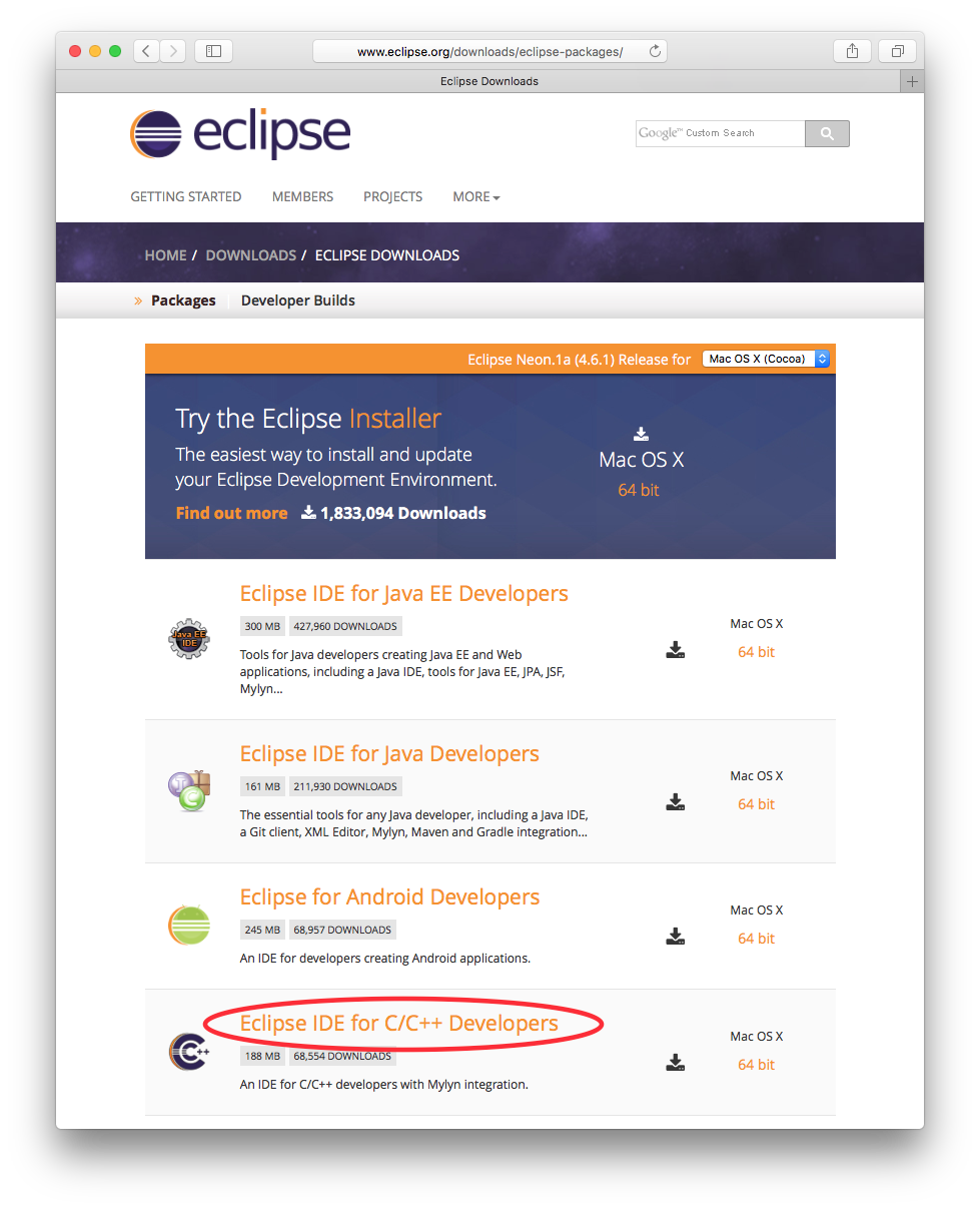 Eclipse packages