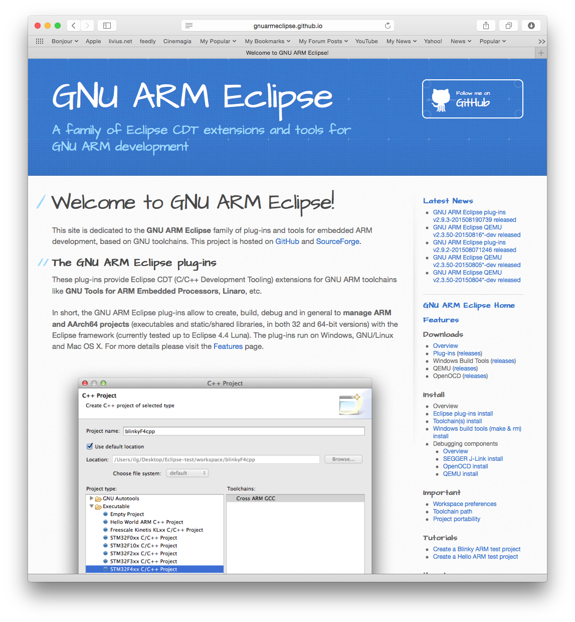 GNU ARM Eclipse Home Page